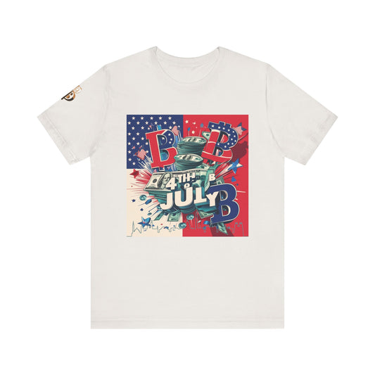 District Billionaire 4th of July Tee, Unisex Jersey Short Sleeve Shirt, American Independence Day T-Shirt, Celebration Clothing, BBQ Party Apparel